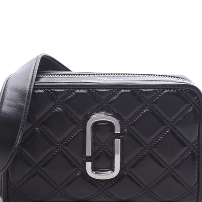 Marc Jacobs Natural Grain Calfskin Quilted The Softshot 21 Bag Black 12 of 13