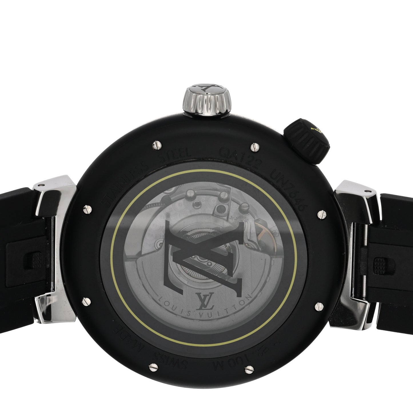 Stainless Steel Rubber 44mm Tambour Street Diver Automatic Watch Black