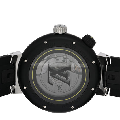 Louis Vuitton Stainless Steel Rubber 44mm Tambour Street Diver Automatic Watch Black 4 of 5