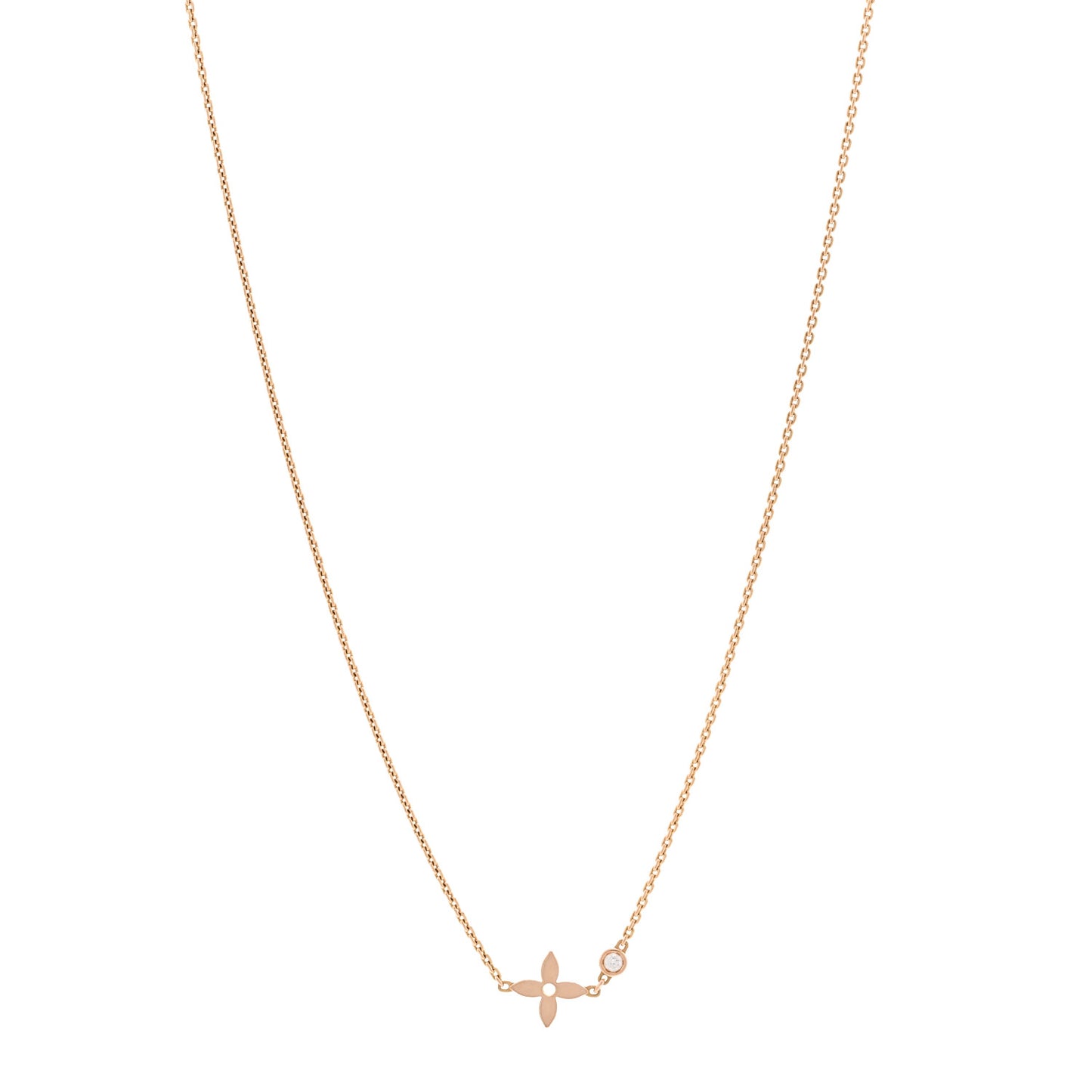 18K Pink Gold Diamond Idylle Blossom Pendant Necklace