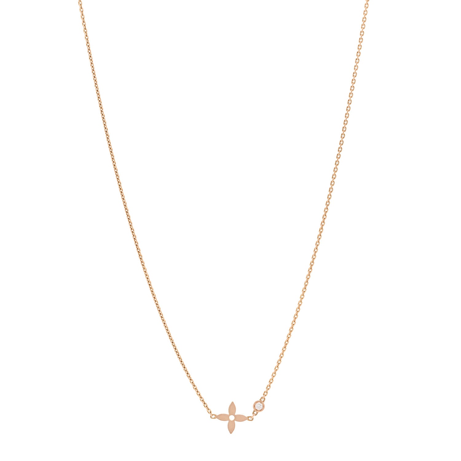 Louis Vuitton 18K Pink Gold Diamond Idylle Blossom Pendant Necklace 1 of 5