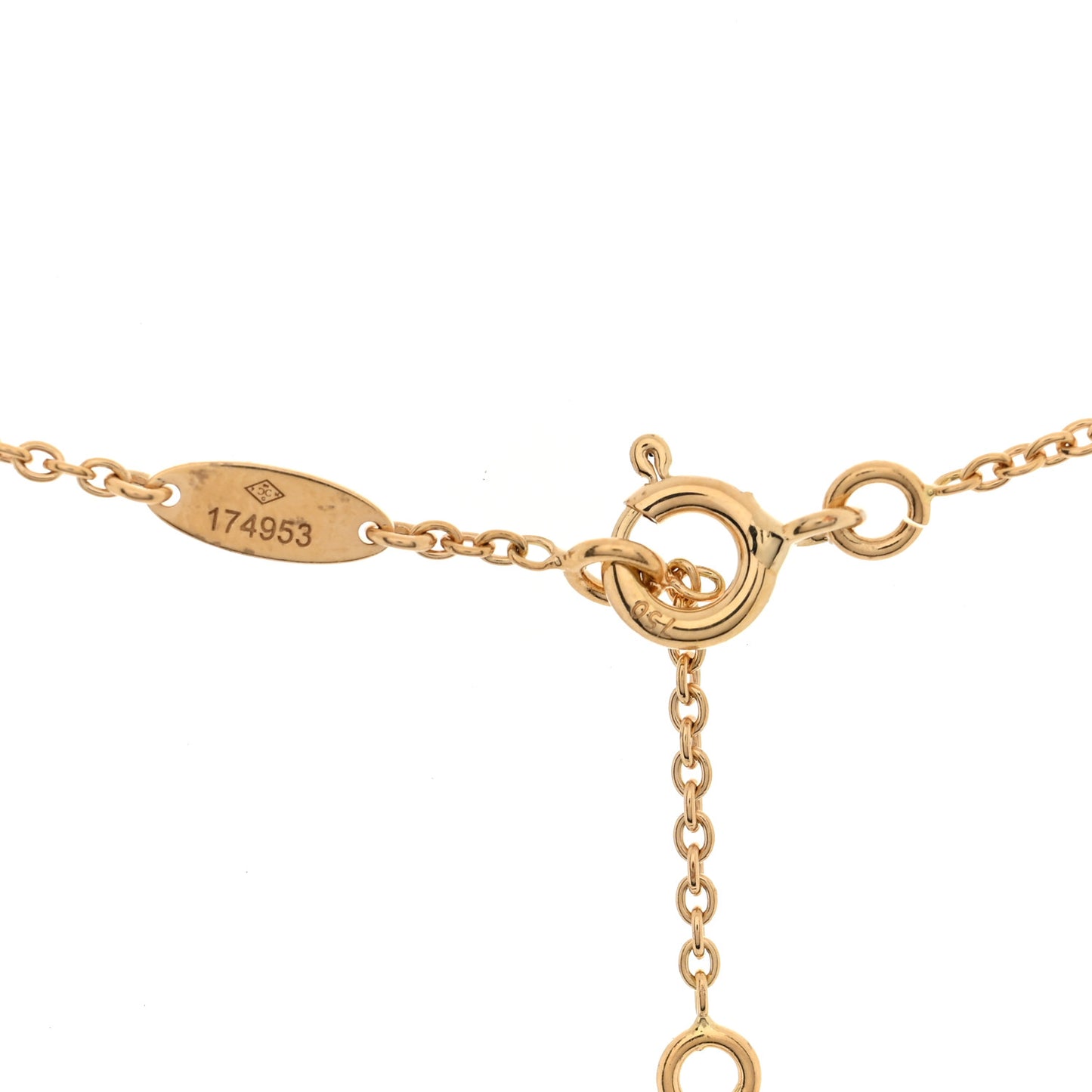 18K Yellow Gold Diamond Mother of Pearl Rose Des Vents 5-Station Necklace