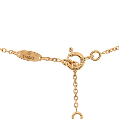 Christian Dior 18K Yellow Gold Diamond Mother of Pearl Rose Des Vents 5-Station Necklace 4 of 4