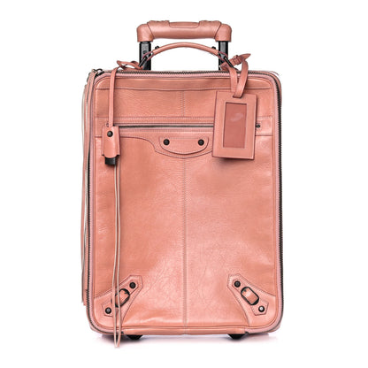 Balenciaga Grained Calfskin Classic Hardware Voyage Carry On Trolley Vieux Rose 1 of 17