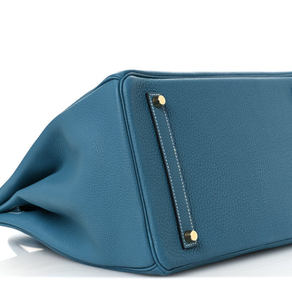 Hermes Togo BIRKIN 35 Blue Jean 10 of 13
