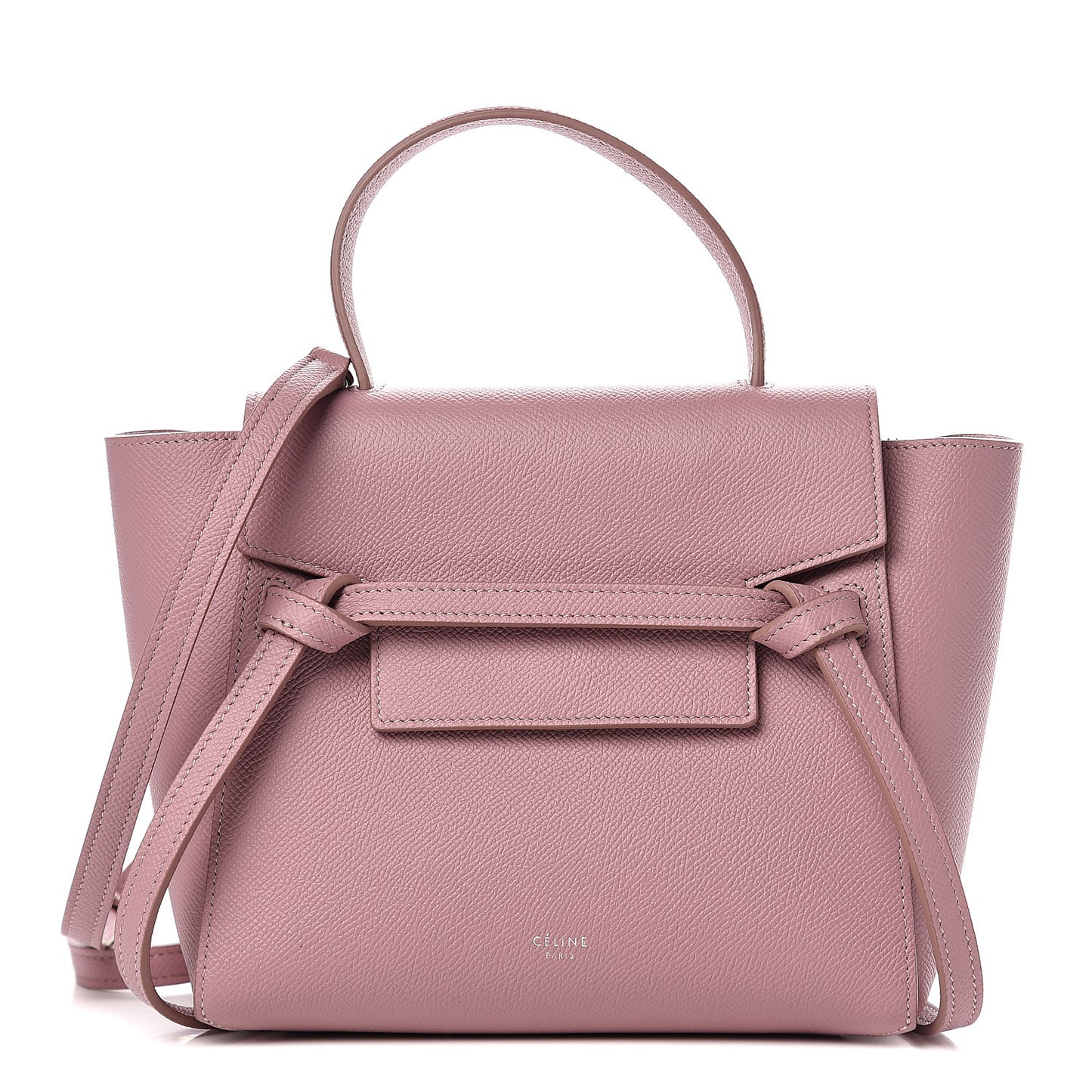 Grained Calfskin Nano Belt Bag Antique Rose