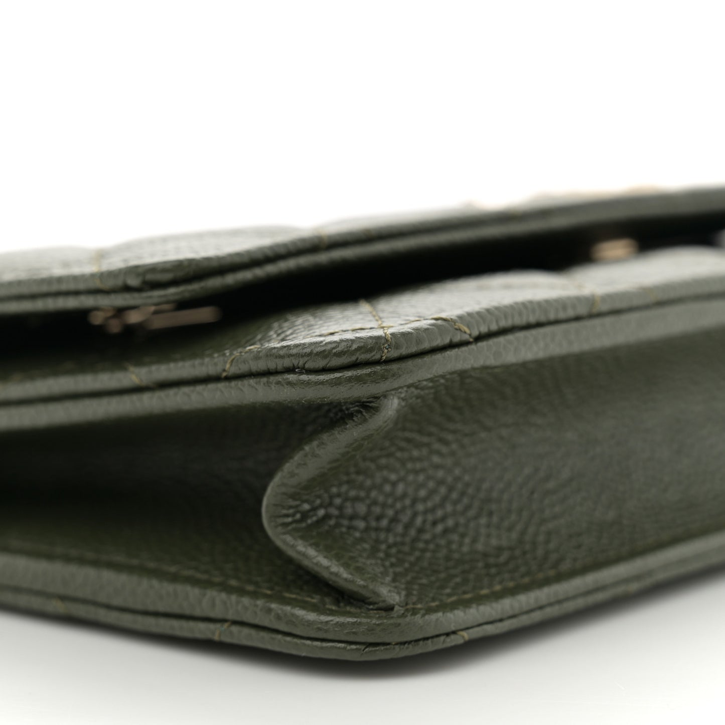 Caviar Quilted Multi Chain Wallet On Chain WOC Khaki