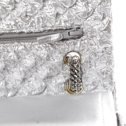 Chanel Metallic Lame Quilted Small Double Flap Silver 12 of 12
