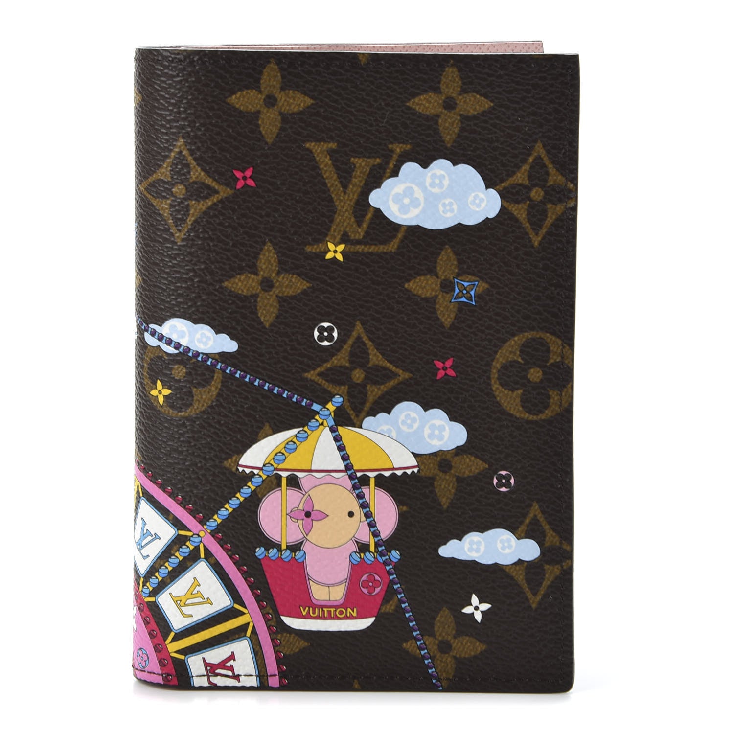 Louis Vuitton Monogram 2020 Christmas Animation Big Wheel Passport Cover Rose Ballerine 1 of 9