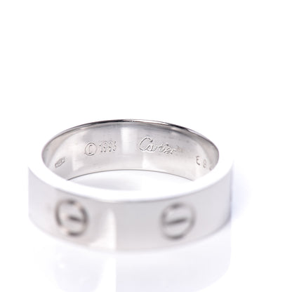 Cartier 18K White Gold 5.5mm LOVE Ring 57 8 5 of 7