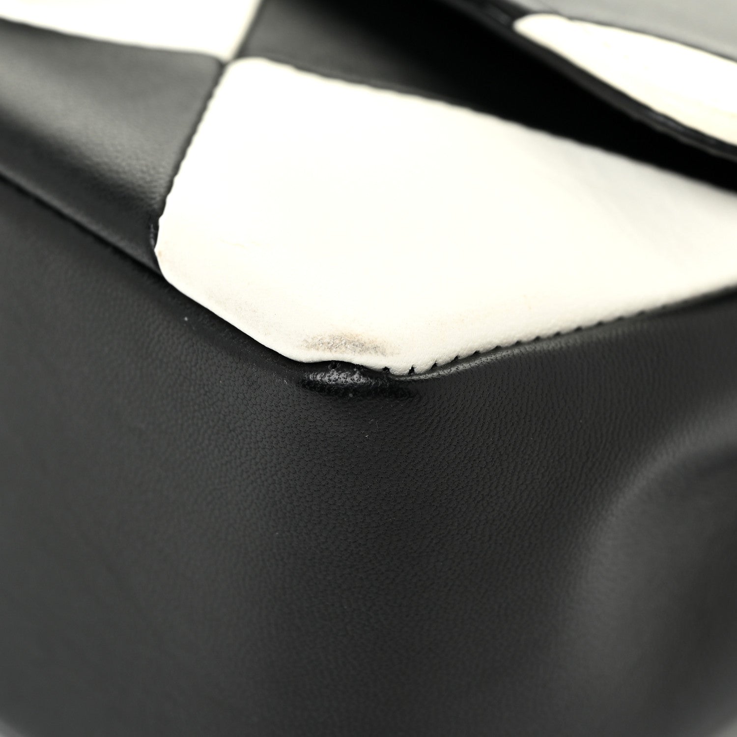 Chanel Lambskin Geometric Patchwork Mini Flap Black White 11 of 17