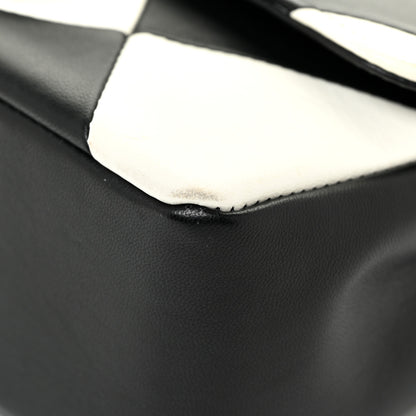 Chanel Lambskin Geometric Patchwork Mini Flap Black White 11 of 17