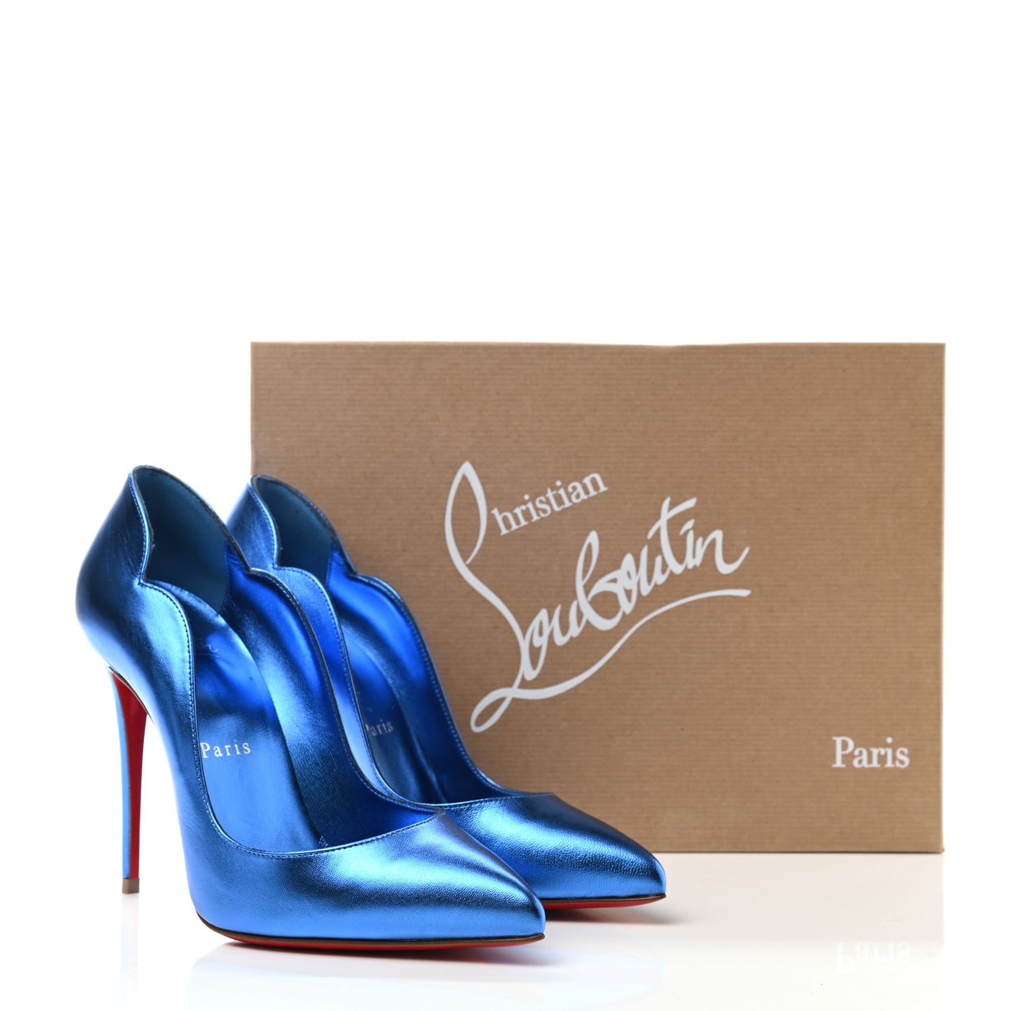 Metallic Patent Hot Chick 100 Pumps 36 Blue
