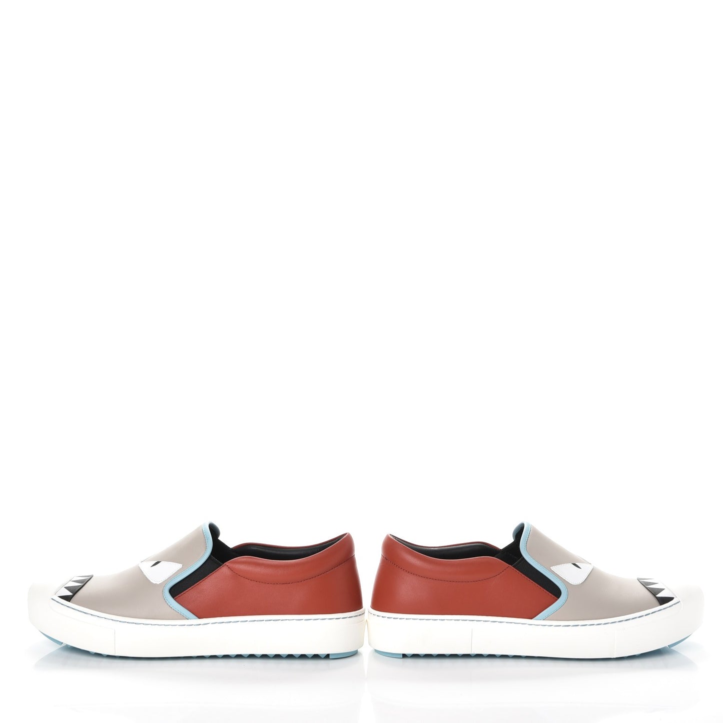Vitello Elite Calfskin Monster Bug Slip On Sneakers 39 Multi