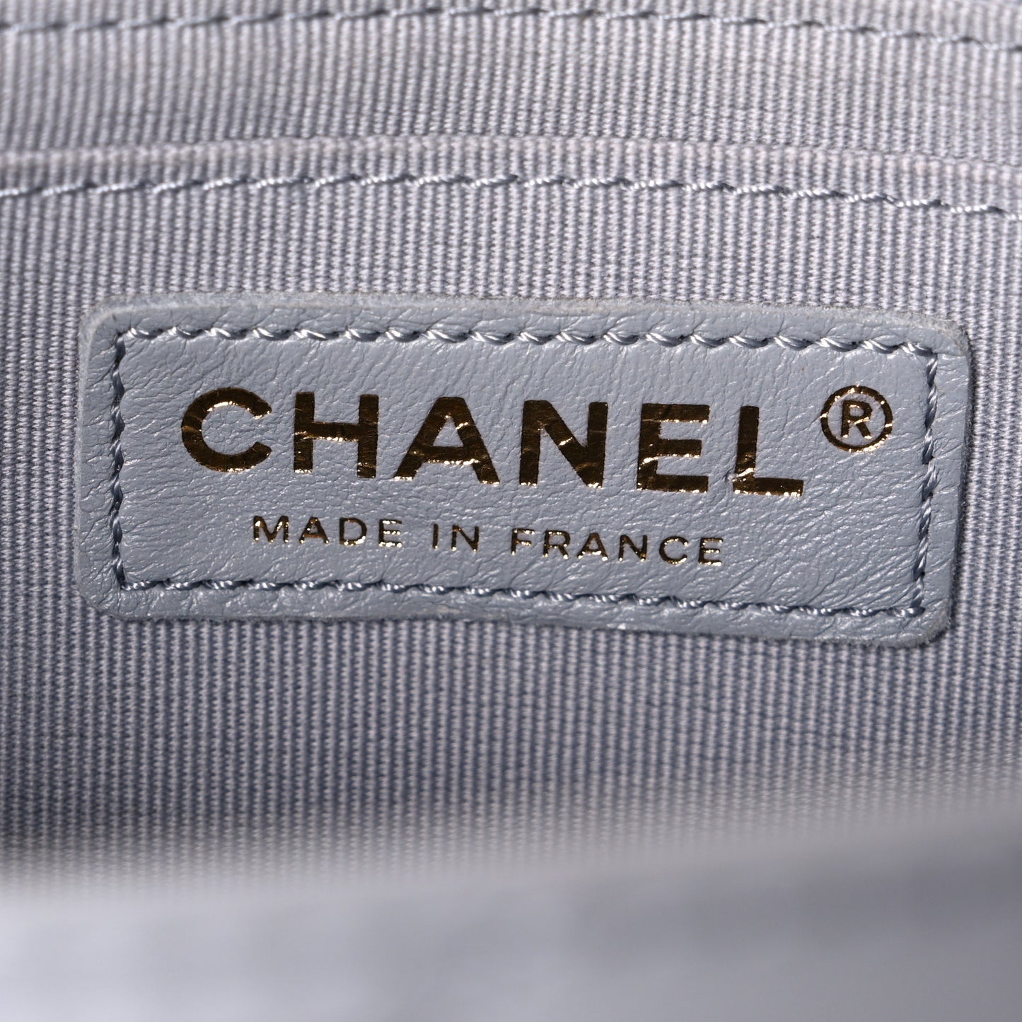 Lambskin Quilted Mini Flap Light Grey