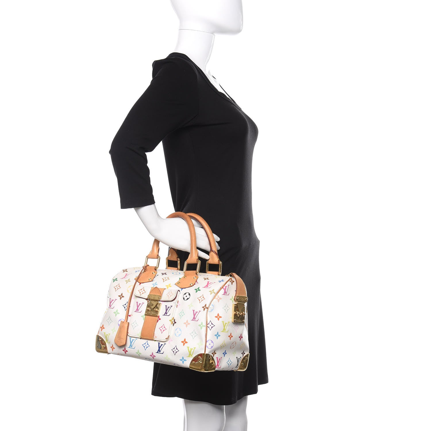 Louis Vuitton Monogram Multicolor Speedy 30 White 2 of 16