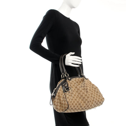 Gucci Monogram Medium Sukey Boston Bag Brown 2 of 7