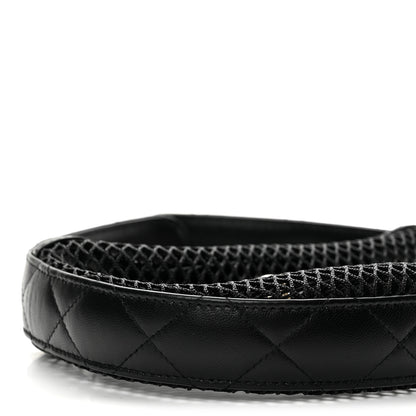 Chanel Mesh Shiny Lambskin Pouch Hobo Black 9 of 11