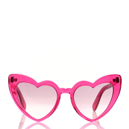 Saint Laurent Acetate Heart Frame Loulou SL181 Sunglasses Pink 2 of 8