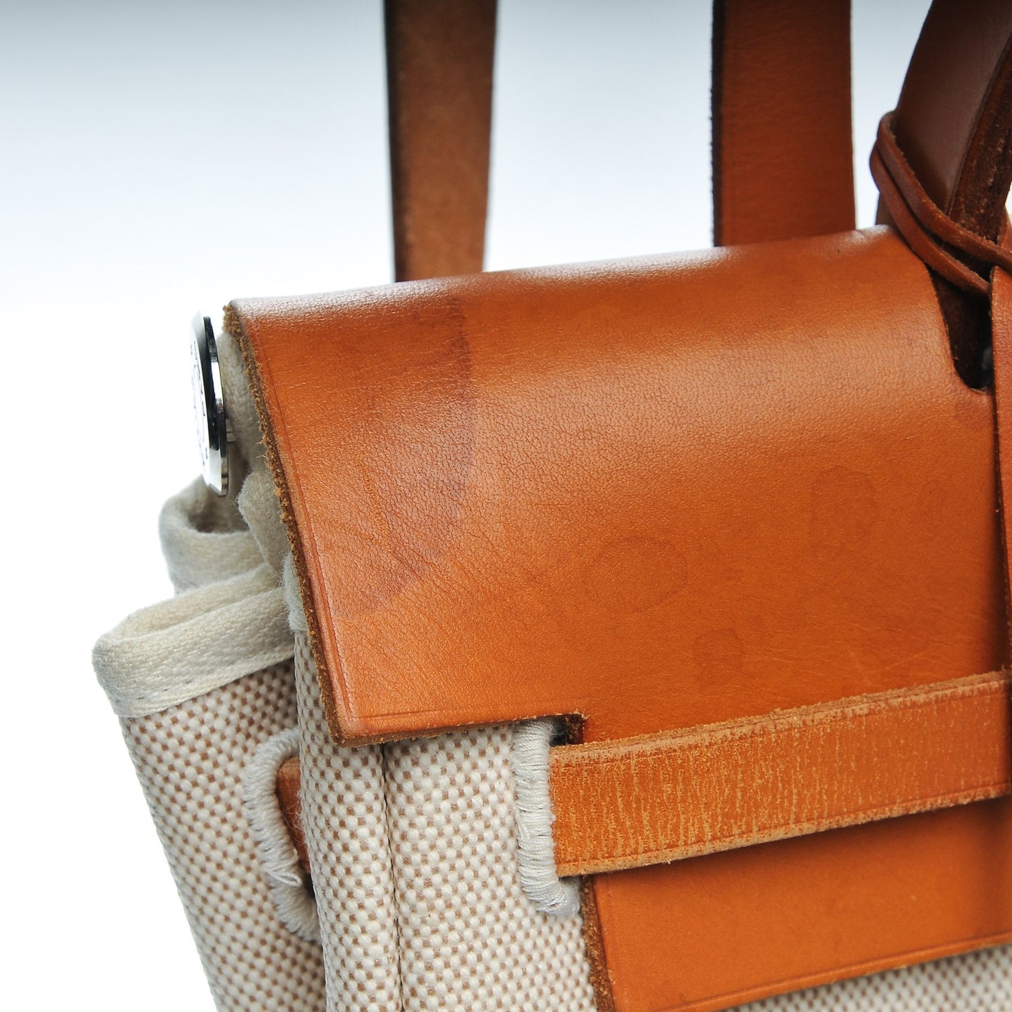 Toile Vache Calfskin Herbag 30 PM Backpack Natural