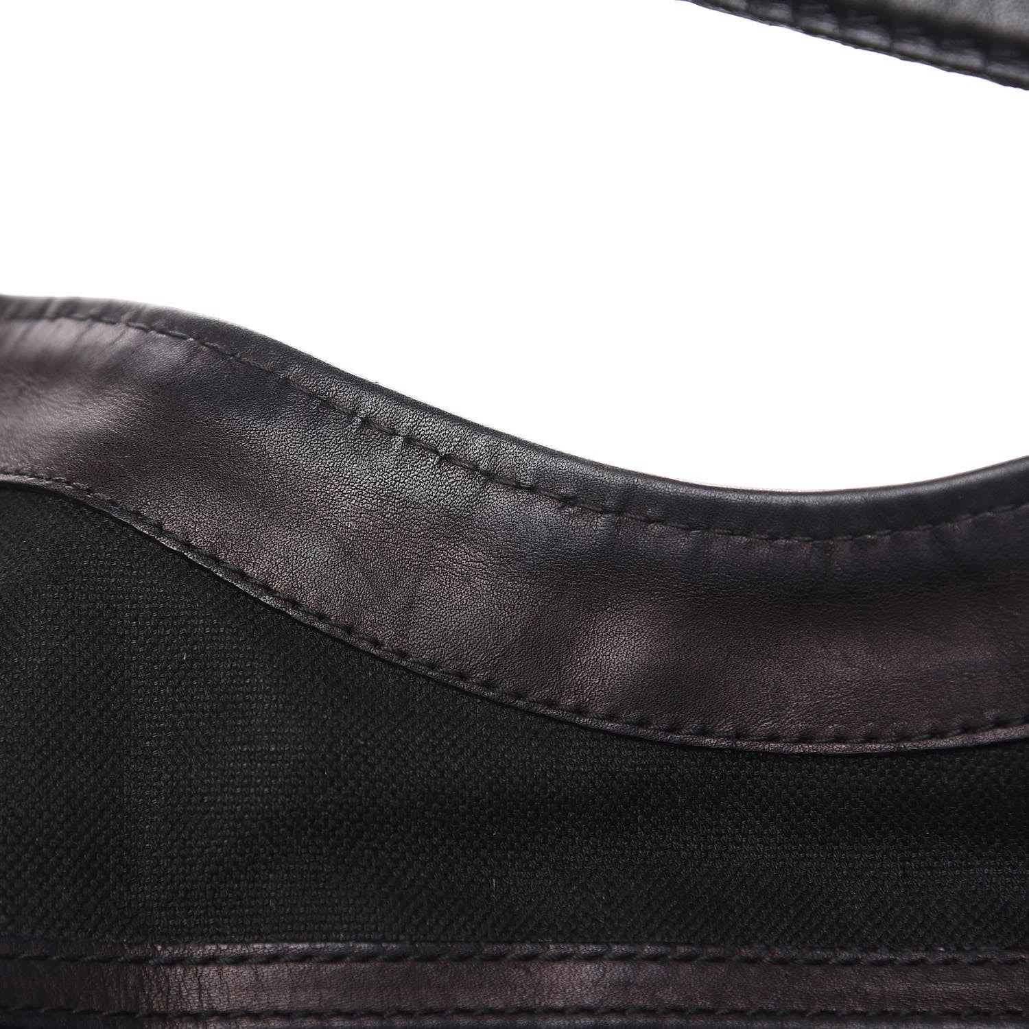 Gucci Nubuck Brocade Medium Soft Stirrup Shoulder Bag Black 15 of 18