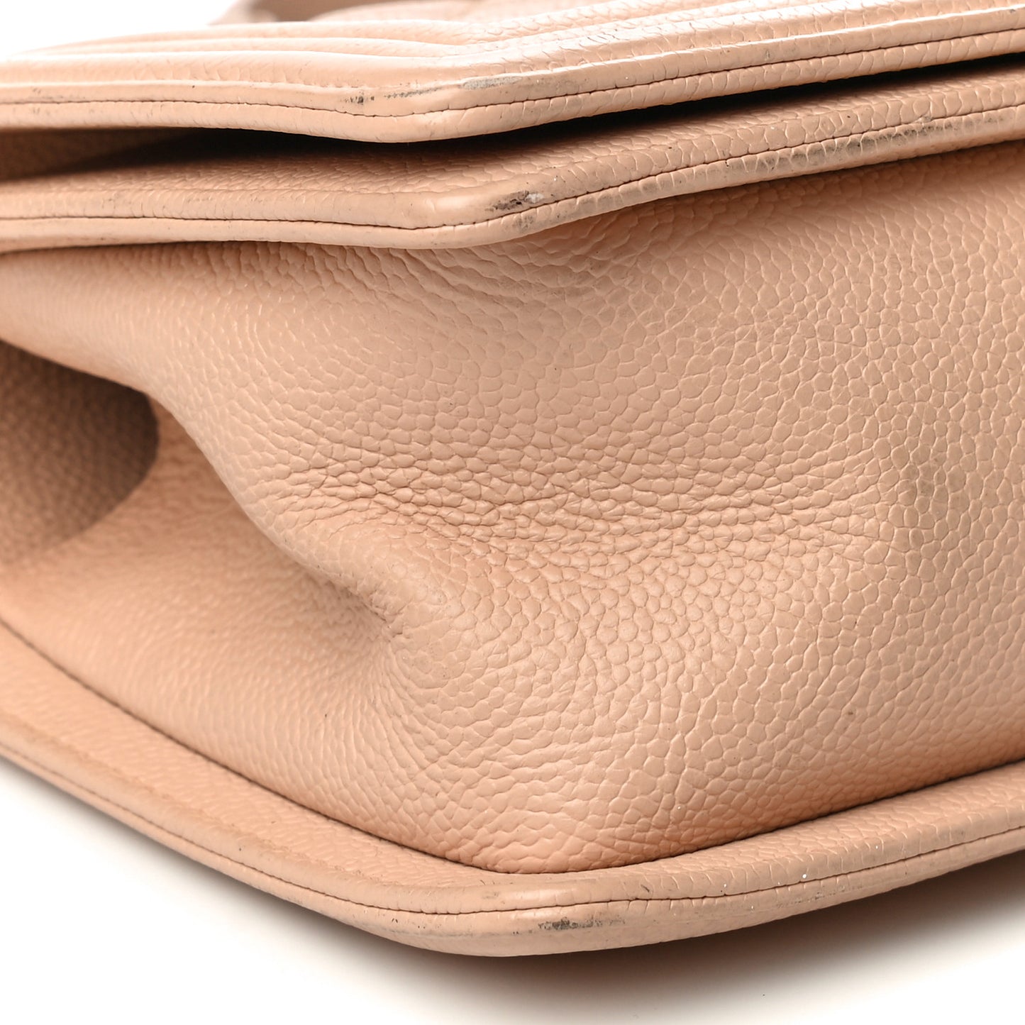 Caviar Quilted Medium Boy Flap Beige