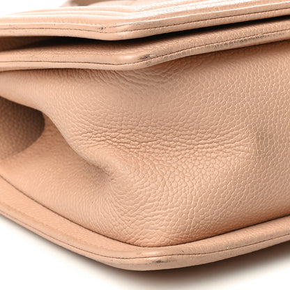 Chanel Caviar Quilted Medium Boy Flap Beige 9 of 27
