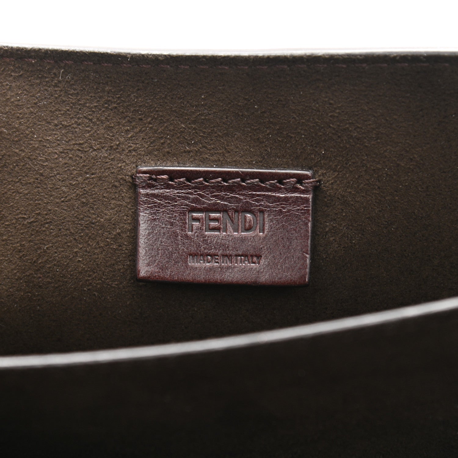 Fendi Vitello Vernice Mou Karligraphy Crossbody Bag Ebano 6 of 13
