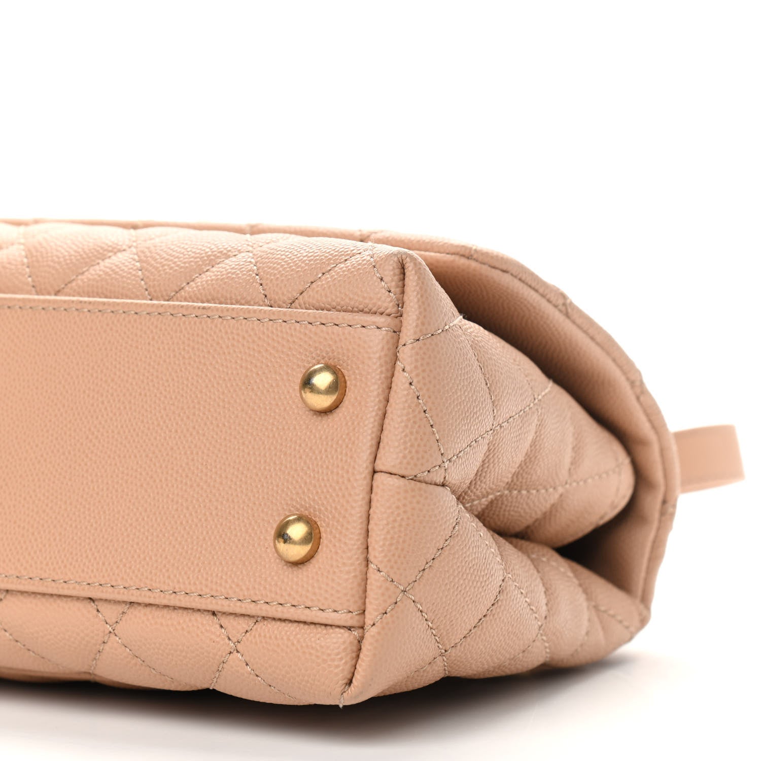 Chanel Caviar Lizard Embossed Quilted Mini Coco Handle Flap Beige 9 of 9