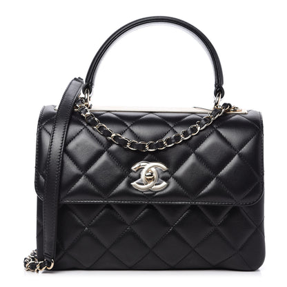 Chanel Lambskin Quilted Small Trendy CC Dual Handle Flap Bag Black 1 of 11