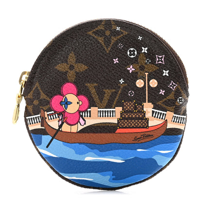 Louis Vuitton Monogram 2019 Christmas Animation Round Coin Purse Blue 1 of 7