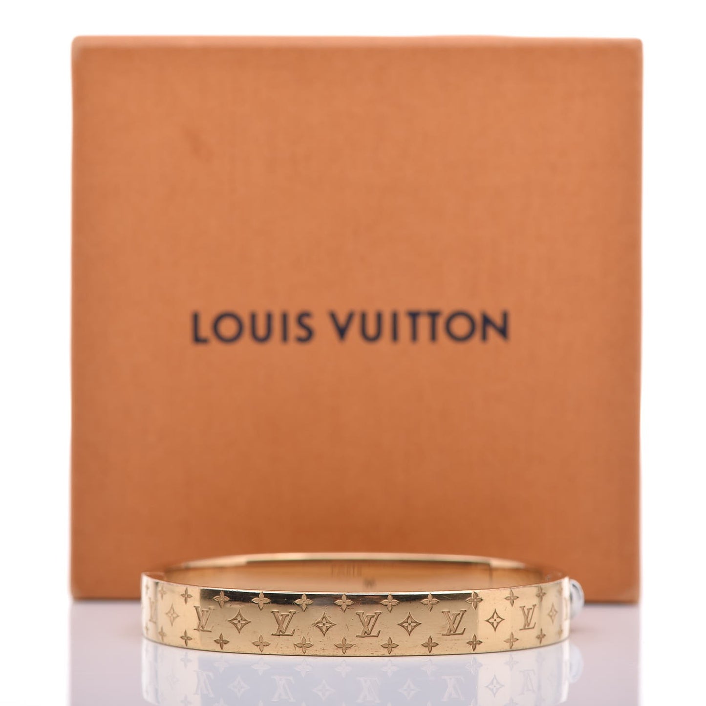 Brass Monogram Nanogram Cuff M Gold