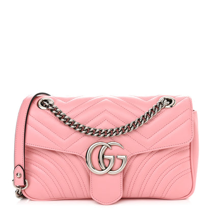 Gucci Calfskin Matelasse Small GG Marmont Shoulder Bag Wild Rose 1 of 10