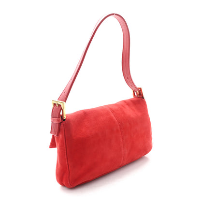 Fendi Suede Baguette Red 3 of 10