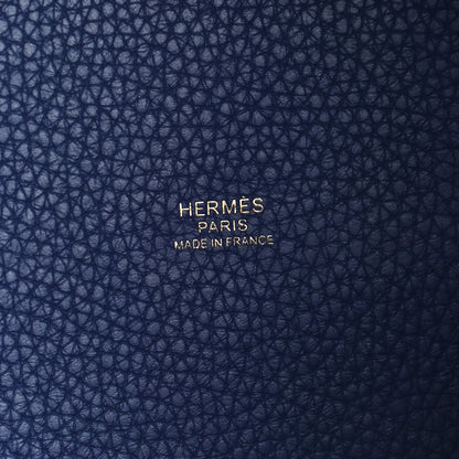 Hermes Taurillon Clemence Picotin Lock 26 GM Bleu Electrique 5 of 9