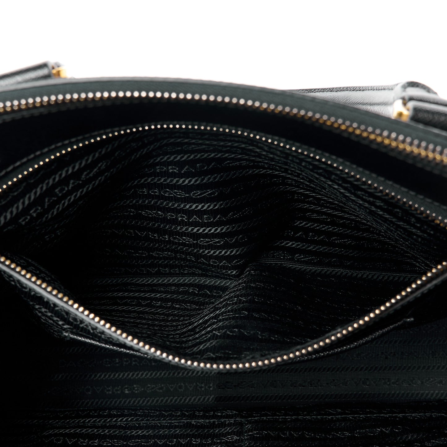 Saffiano Large Galleria Double Zip Tote Black