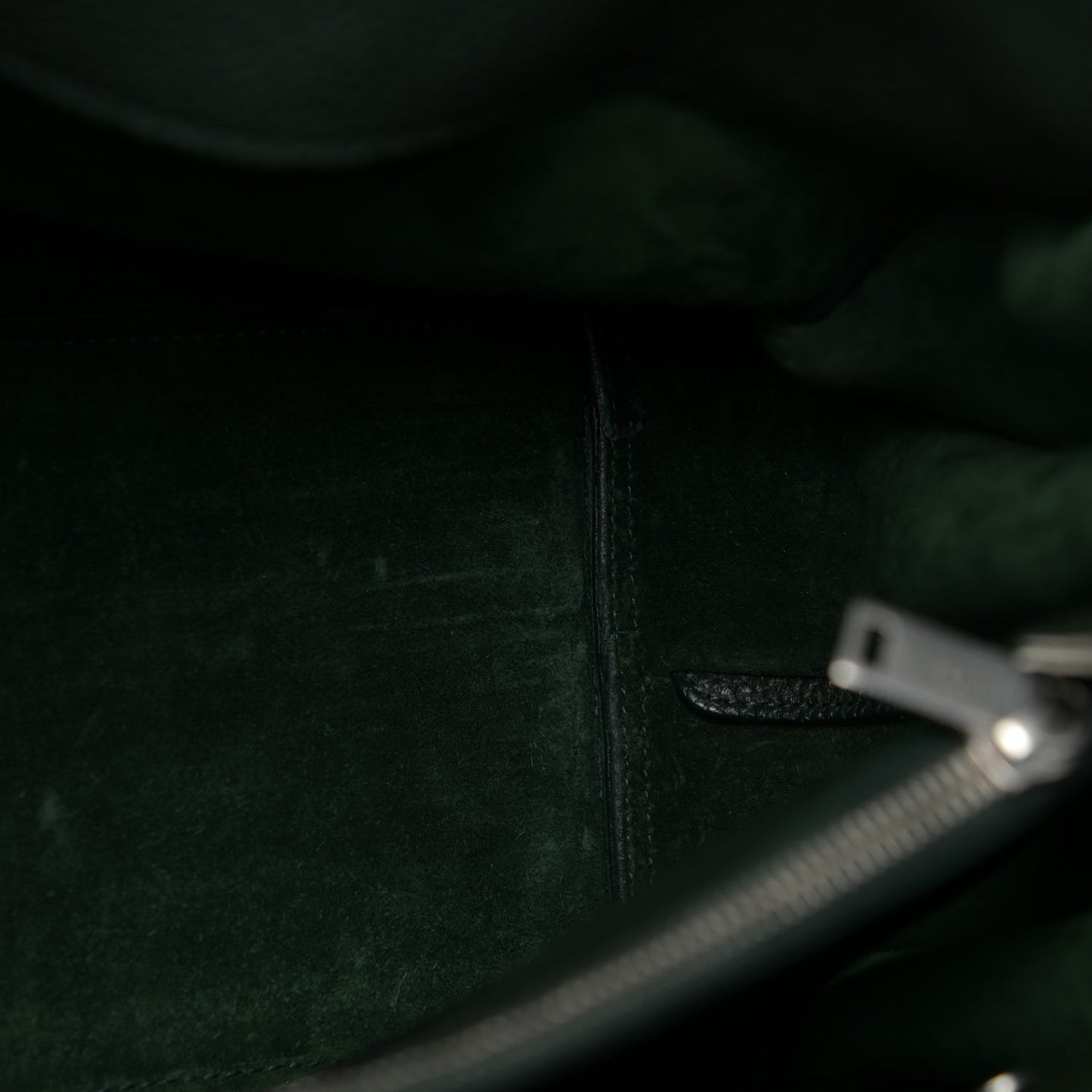 Grained Calfskin Small Supple Sac De Jour Dark Vert