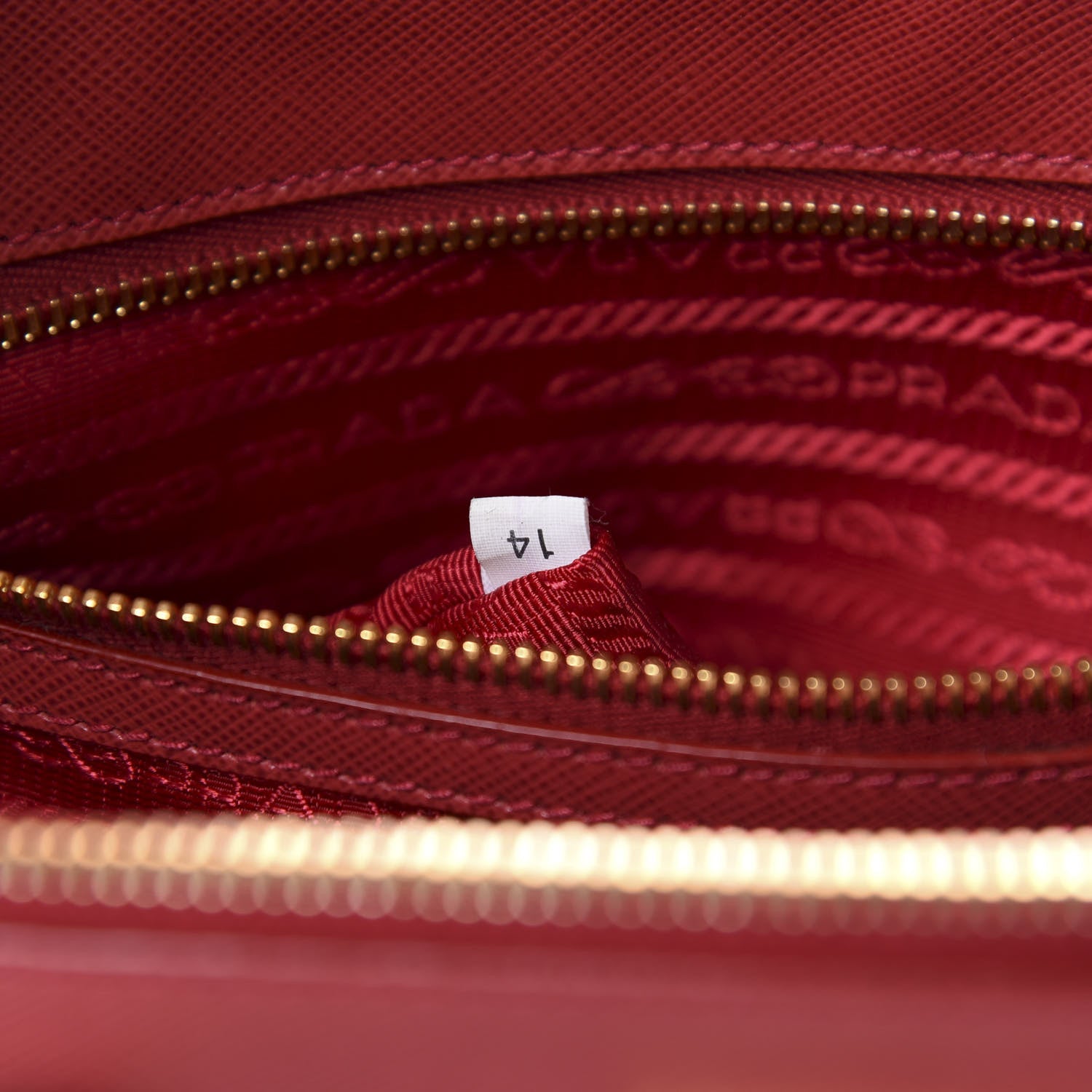 Prada Saffiano Medium Galleria Double Zip Tote Fuoco 9 of 11