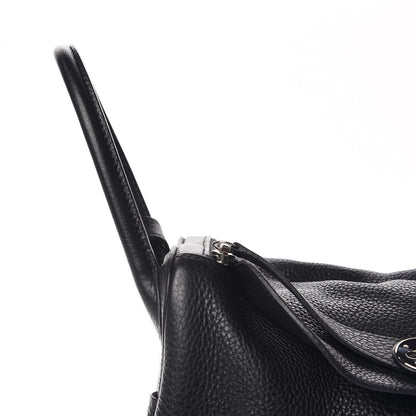 Hermes Taurillon Clemence Lindy 30 Black 10 of 12