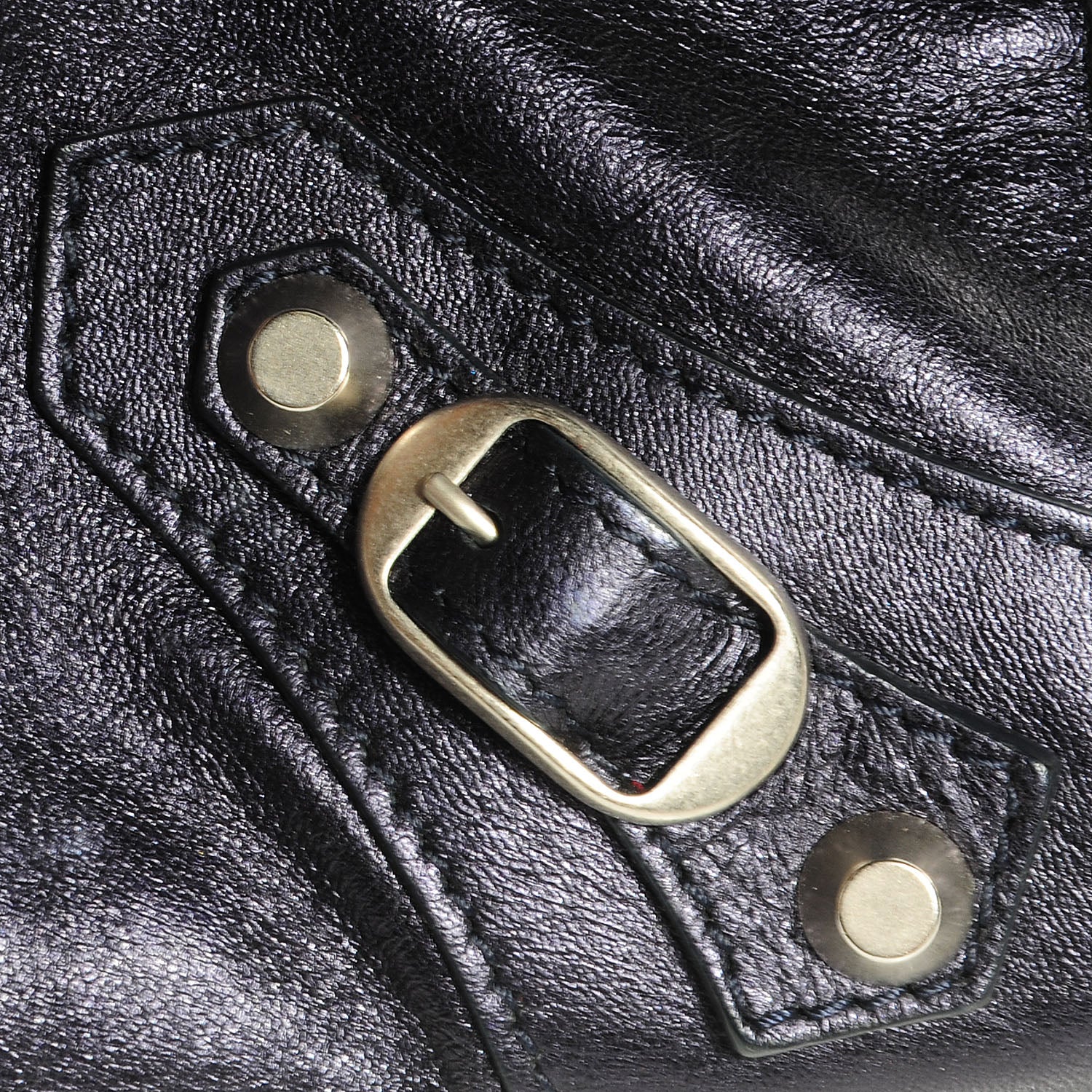 Balenciaga Metallic Agneau Classic Silver Hardware City Dark Purple 11 of 14
