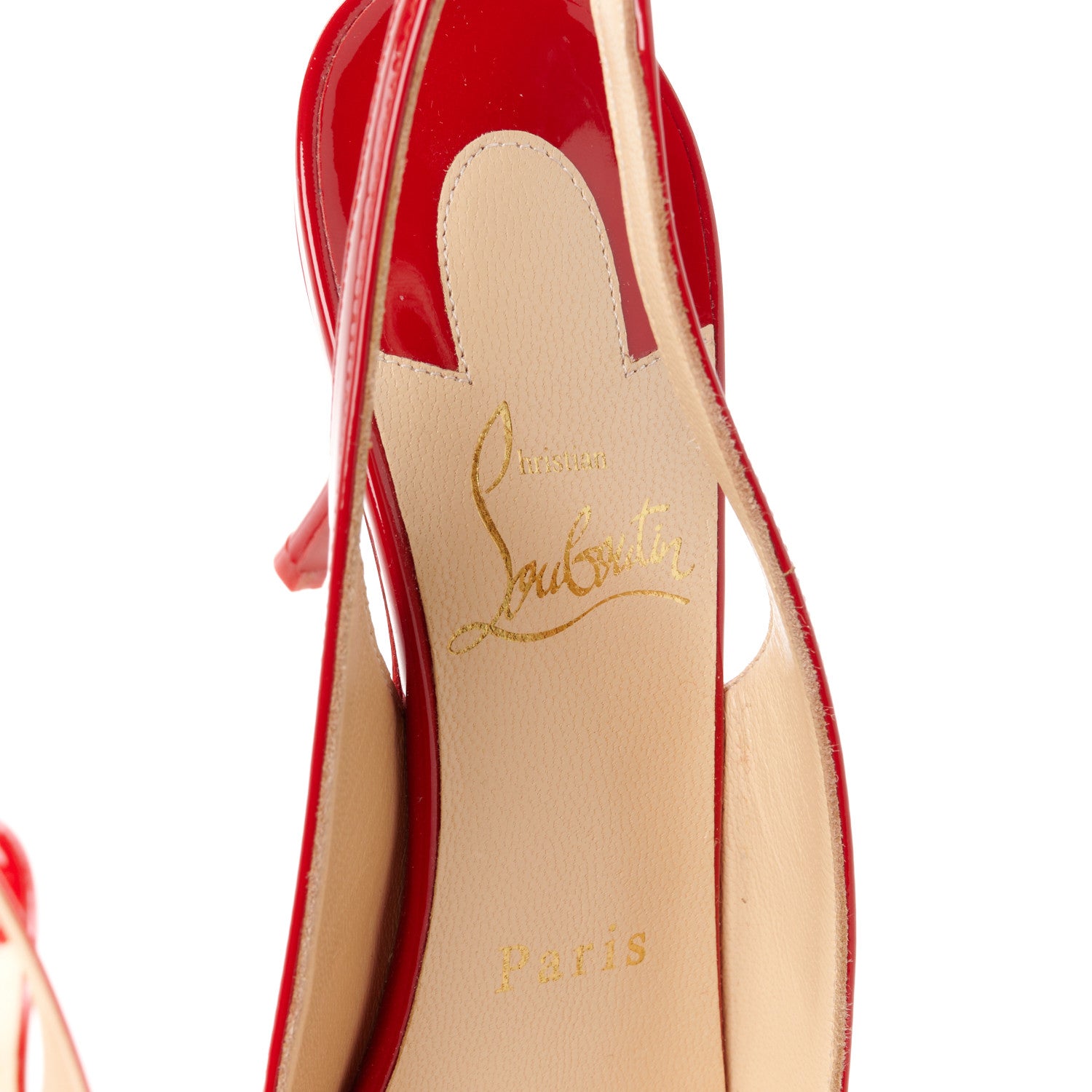 Christian Louboutin Patent Clare Sling 80 Pumps 38 Loubi 7 of 8