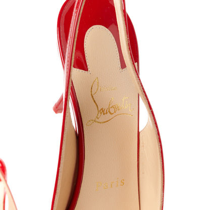 Christian Louboutin Patent Clare Sling 80 Pumps 38 Loubi 7 of 8