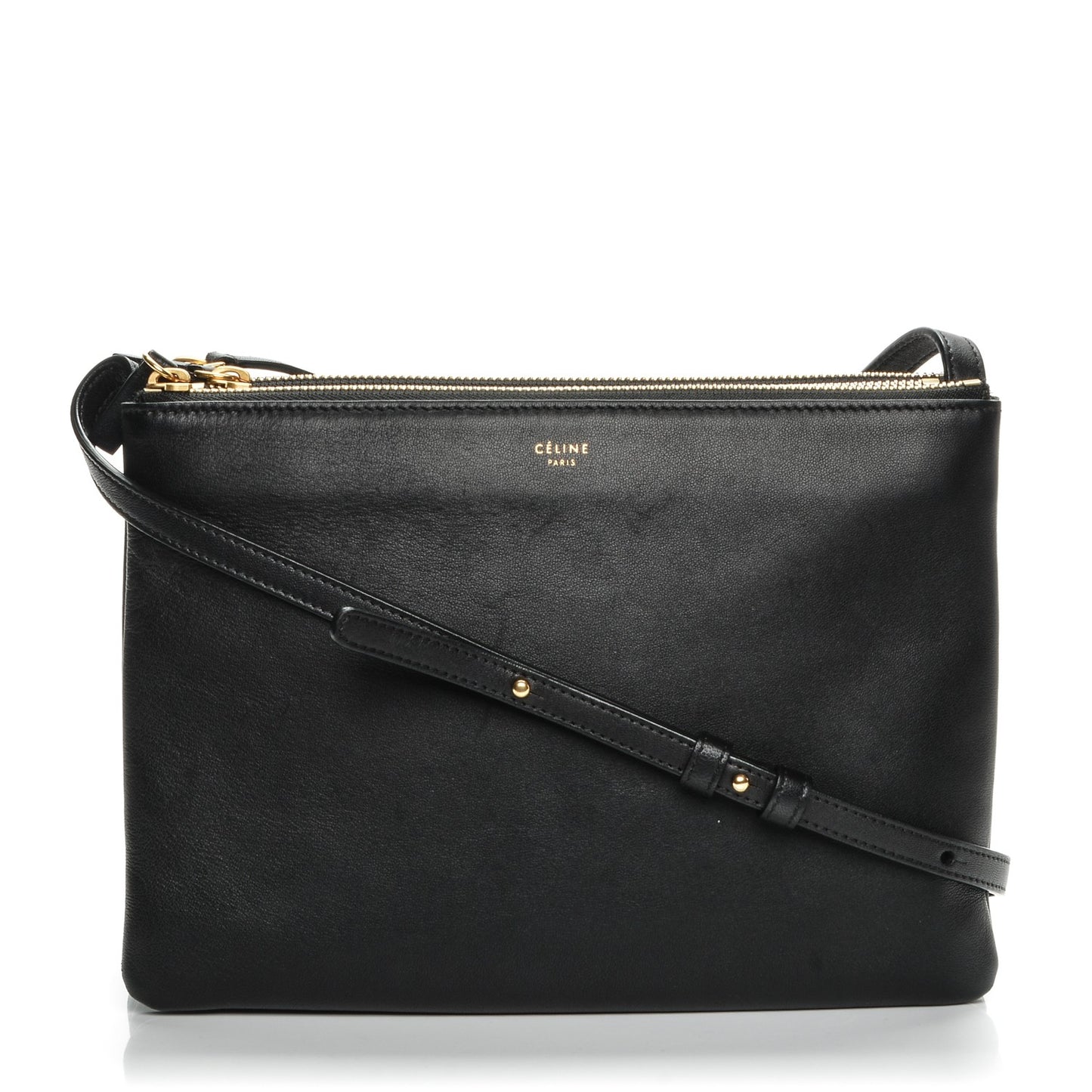 Lambskin Large Trio Crossbody Bag Black
