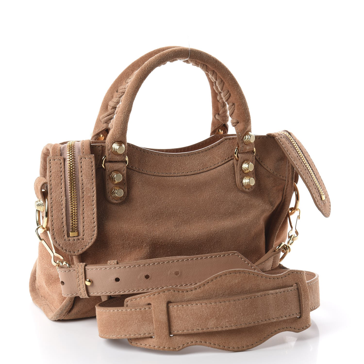 Balenciaga Suede Giant 12 Gold Hardware Mini City Beige 2 of 9