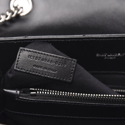 Saint Laurent Calfskin Y Quilted Monogram Medium Loulou Chain Satchel Black 6 of 10