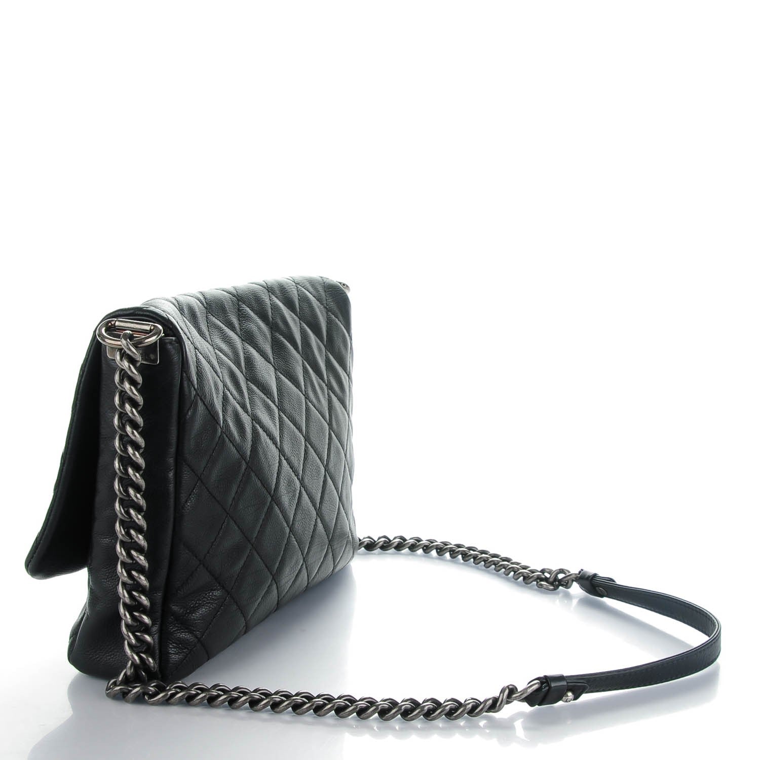 Chanel Calfskin Quilted Couture Messenger Black 3 of 7
