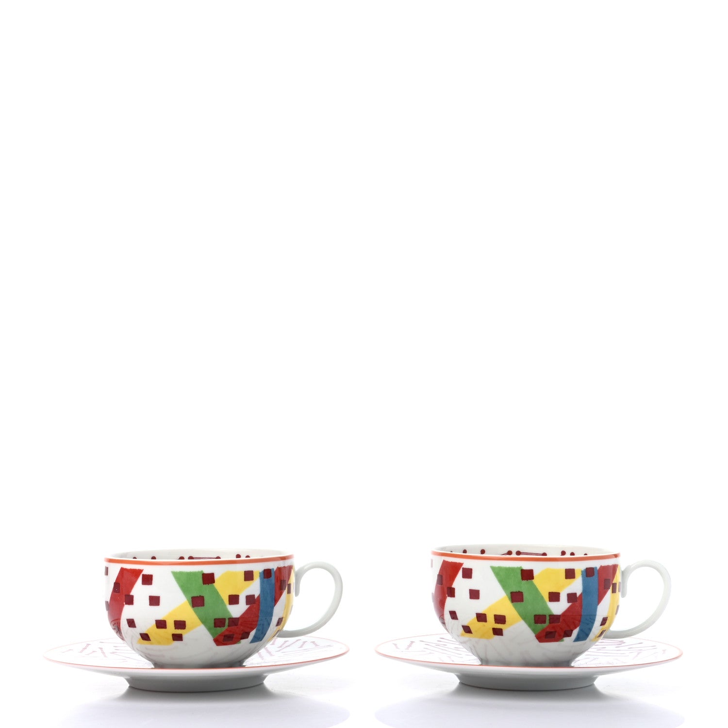 Hermes Porcelain Hippomobile Tea Cup and Saucer Set of 2 3 of 8