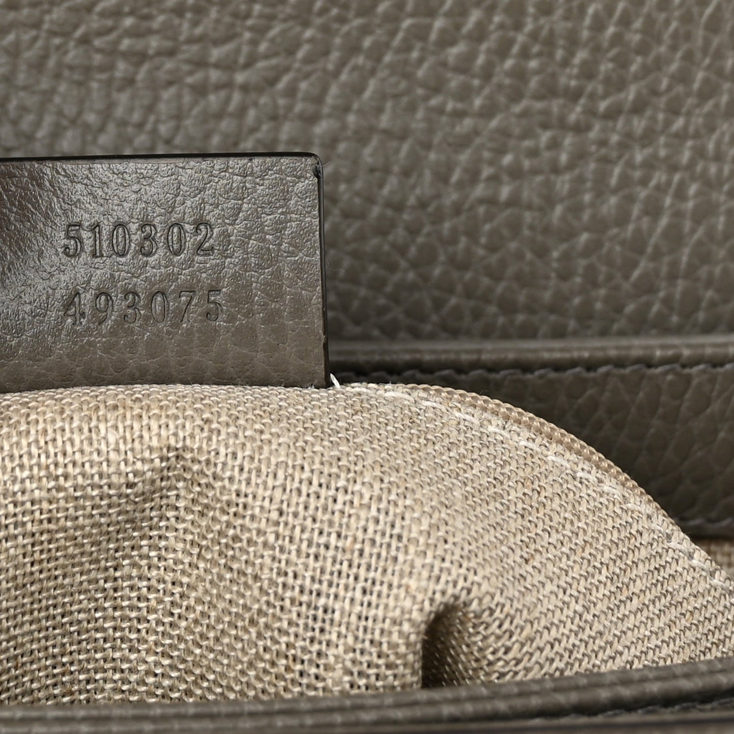 Dollar Calfskin Interlocking G Top Handle Shoulder Bag Loess