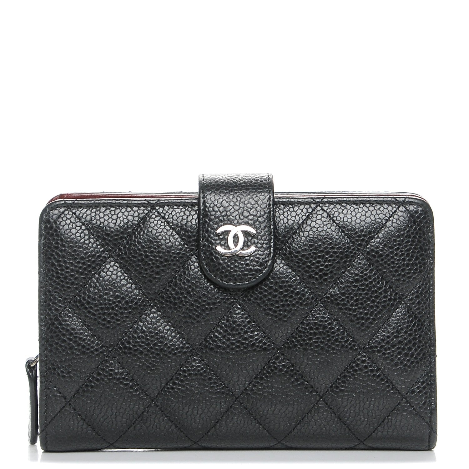 Chanel Caviar Quilted Zipped Pocket Wallet Black 1 of 8
