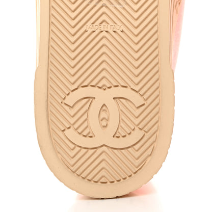 Chanel Tweed Canvas High Top Sneakers 38 Pink 8 of 9